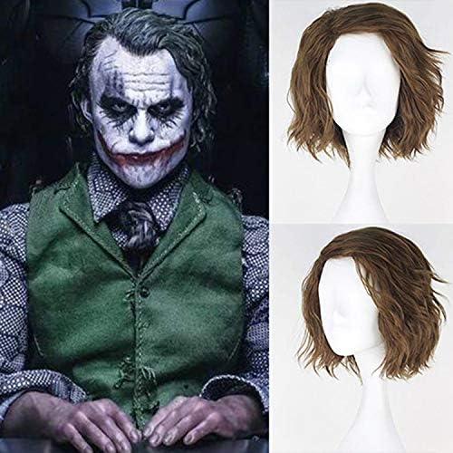 Royalvirgin The Joker Cosplay Wig Synthetic Short Fluffy Curly Wig