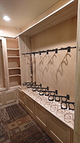 Hold Up Displays - Gun Rack and Rifle Storage Holds 3 Shotguns or Rifles Facing Left for Winchester Remington Ruger Firearms and More - Heavy Duty Steel - Made in USA