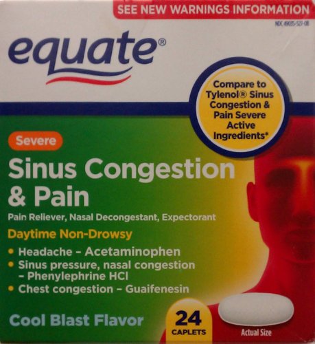 Equate Severe Sinus Congestion and Pain 24 ct, Compare to Tylenol Sinus Congestion and Pain
