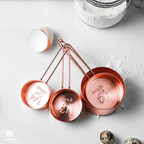 image for Homestia Stainless Steel Measuring Cups and Spoons Set of 8 Pcs Baking