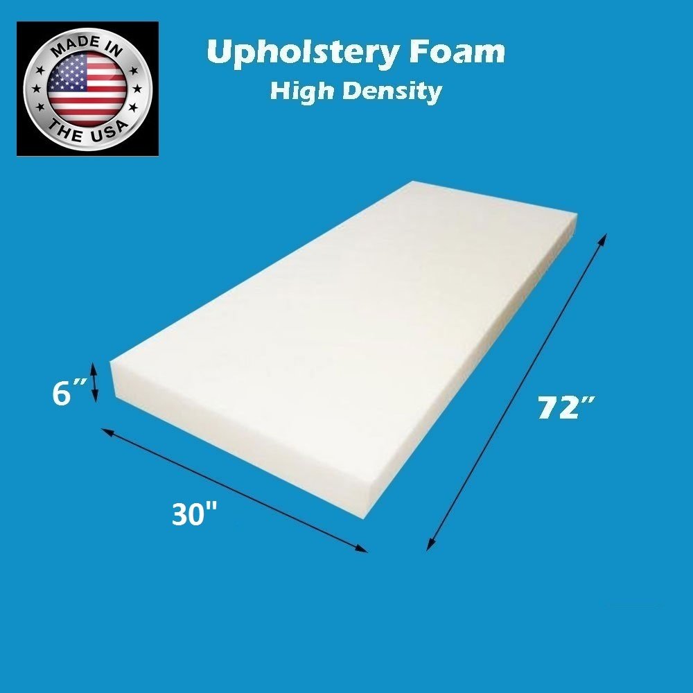 FoamTouch Upholstery Foam Cushion High Density 6" Height x