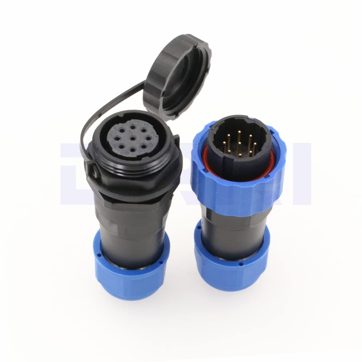 DRR SD20 Waterproof Aviation Connector Pair In-line Plug with Socket 9Pin IP68 for Solar Energy System — image 1