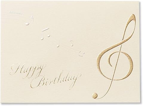 Amazon G C Press カード レッテラ デッラ ムジカ 102x138 Mm バースデーカード シンプル 誕生日 Birthday お祝い グリーティングカード 文房具 オフィス用品