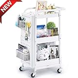 TOOLF 3-Tier Storage Rolling Cart, Trolley