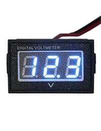 Voltímetro digital con monitor resistente al agua DC 4,5 a 150V, medidor de voltage 12 24 36 48 voltios, LED para batería de autos eléctricos automáticos, carritos de golf, bicicleta eléctrica, motocicleta, con visualización de 0,56 pulgadas, LED pequeña.