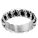 Jude Jewelers 6mm Stainless Steel Gothic Skull Biker Ring (7)