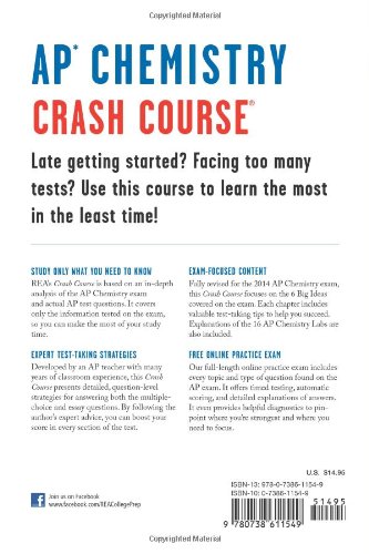 AP® Chemistry Crash Course, 2nd Ed.,  Book + Online (Advanced Placement (AP) Crash Course) - //medicalbooks.filipinodoctors.org