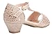 Olivia K Girls Glitter and Rhinestone Open Toe T-Strap Kitten Low Heel Sandals (Toddler/Little Girl)