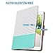 ULAK iPad 9.7 2018/2017 Case, Slim Lightweight 360 Rotating Folio Folding Stand Smart Cover Auto Wake/Sleep PU Leather Protective Case for iPad 9.7 Inch 2017/2018, Mint Minimal Stripes