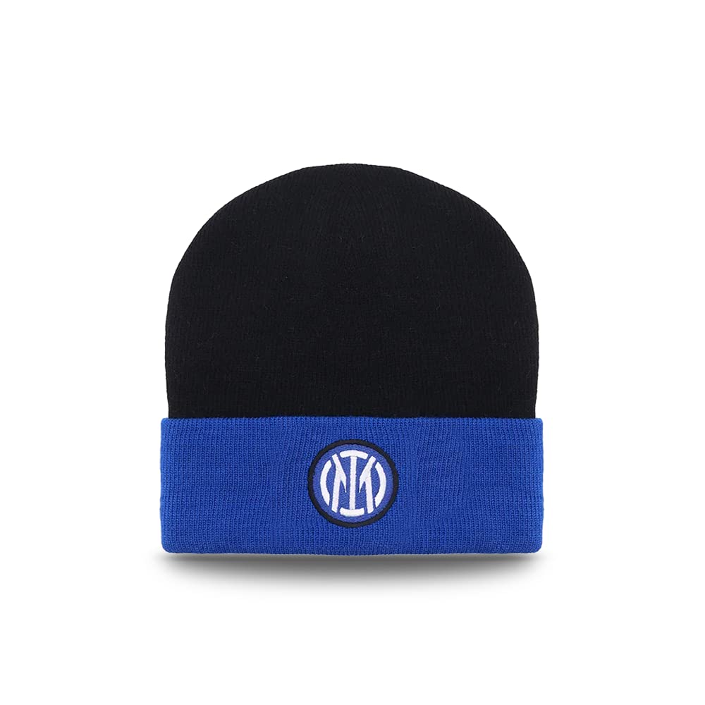 Inter Unisex With Flap New Logo Football Cap, Black,Blue, One Size UK — image 1