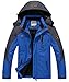 JINSHI Men's Mountain Waterproof Fleece Ski Jacket Windproof Rain Jacket (Blue,2XL)