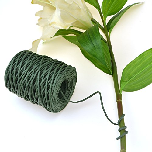 image for STAR Quality 12 Gauge Floral Stem Wire 54 Yards per Roll| Portable Bin
