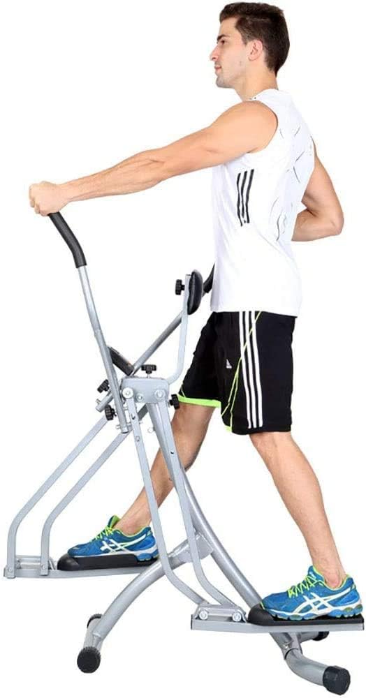 DYB Exercise Bike, Elliptical Cross Trainer, Vertical And Horizontal Swinging Motion, Built-in Training Computer,Foam Handles Cushioned (Color : Silver, Size : Free size)