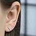 14k Yellow Gold 8mm Cubic Zirconia Bar Earrings