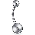 FIFTH CUE 316L Surgical Implant Grade Steel Basic Navel Belly Ring