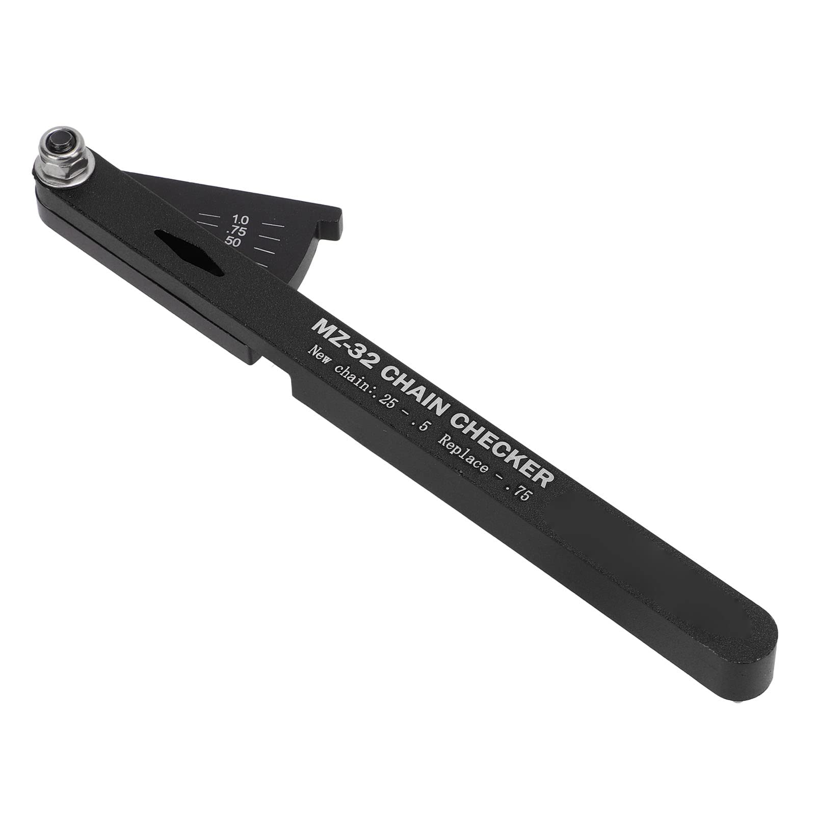 Lwuey Bike Chain Checker Tool, Chain Wear Indicator for Bicycle Cycle Maintenance Repair, Aluminum Alloy Black, 0.75mm for Chain Replacement, Cyclist Essential Portable