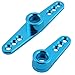 2-Pack HobbyPark Metal Aluminum 25T Servo Horn Steering Arms for 1/10 1/8 Scale RC Trucks Cars Buggies Replacement Upgrade Parts Blue