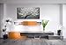 Desihum - Modern Canvas Paintings Texture Palette Knife White Flowers Paintings Home Decor Wall Art 3D Flowers Wall Decoration Abstract Painting Wood Inside Framed Ready to Hang(24
