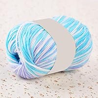 GlobalDeal 50g Hand Knitting Crochet Craft DIY Soft Comfortable Solid Color Woolen Yarn - Blue Mix