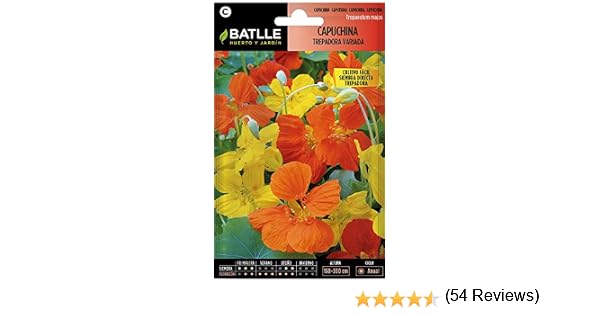 Semillas de Flores - Capuchina Trepadora variada - Batlle: Amazon ...