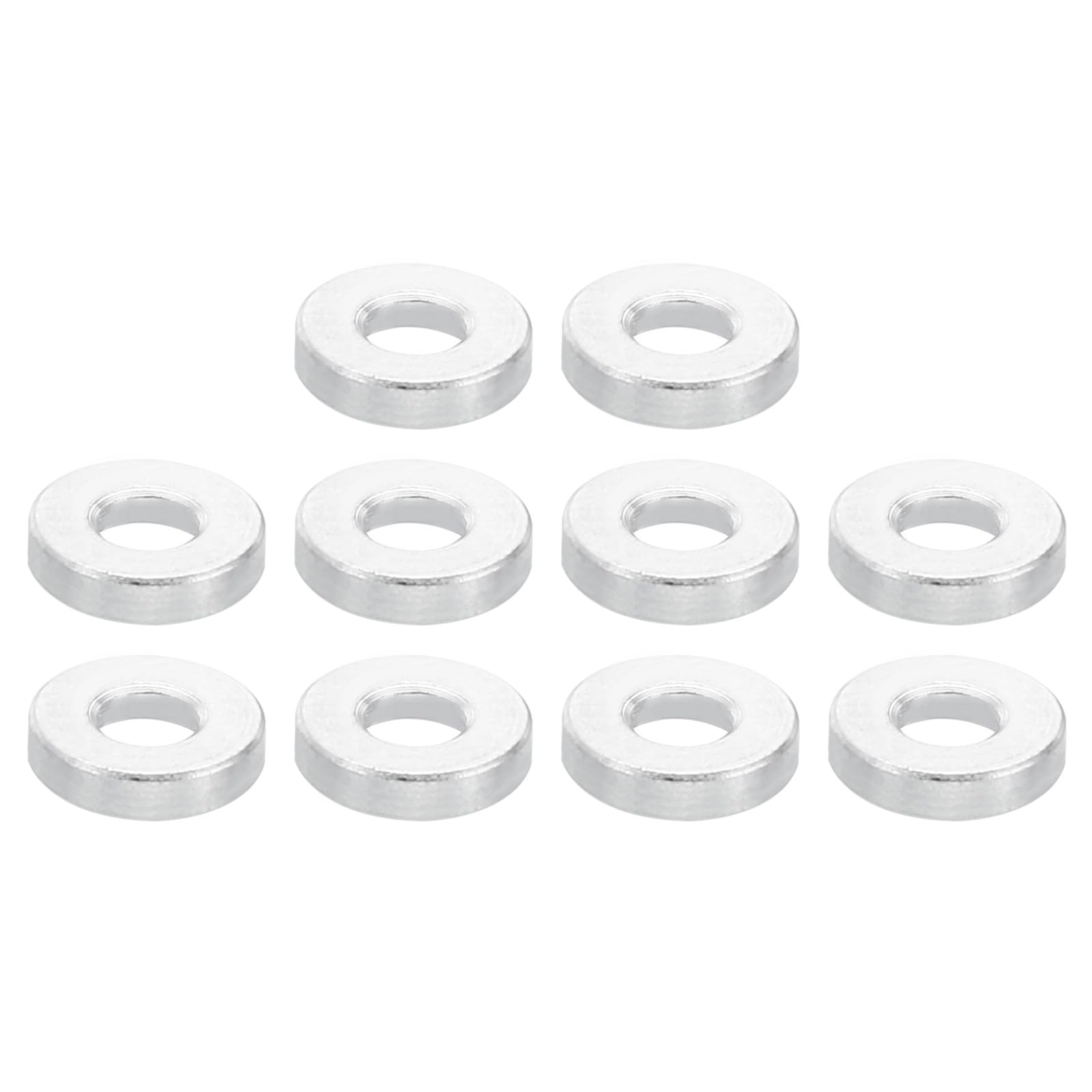 PATIKIL M3 Aluminum Spacers, 10 Pcs Metal Spacer Aluminum 3.1mm ID x 10mm OD x 1.5mm L Aluminum Spacer Screw Standoff Round for M3 Screw Bolts