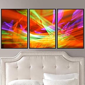 signwin 3 Piece Framed Canvas Wall Art Abstract...