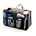 Go Beyond (TM) Makeup Organizer Bag, Travel Compartment Handbag with 13 Inserts Holder, Best for Coupon and Make up Accessories Large Liner Organizing Tote Purse with Hanging Handle (Black)