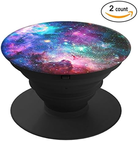 Ninth Expanding Stand and Grip for Smartphones and Tablets - Nebula &amp; Black (2 pcs)
