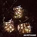 Homeleo 3 Pack Solar Mason Jar Lid Insert w/Stainless Steel Hangers, Solar Powered Warm White LED Fairy Mason Jar String Light Lantern for Summer Yard Garden Patio Path Decoration(Jars NOT Included)
