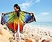 Dance Fairy Monarch Butterfly Wings Cape Dance Costume for Kids/Adult (Rainbow-Hand Wings)
