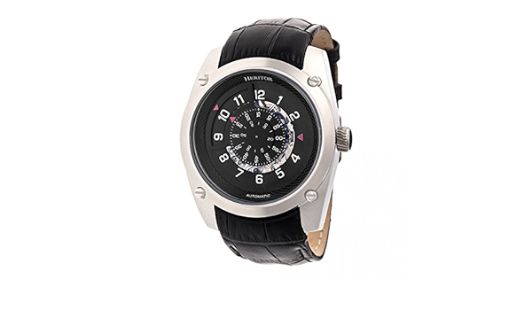 Amazon.com: Heritor Automatic Daniels Semi-Skeleton Leather-Band Watch -  Silver/Black : Heritor Automatic: Clothing, Shoes \u0026 Jewelry
