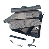 Top Upper &amp; Bottom Cover Full Housing Shell Case Cover for Xbox 360 Console Replacement (Black)