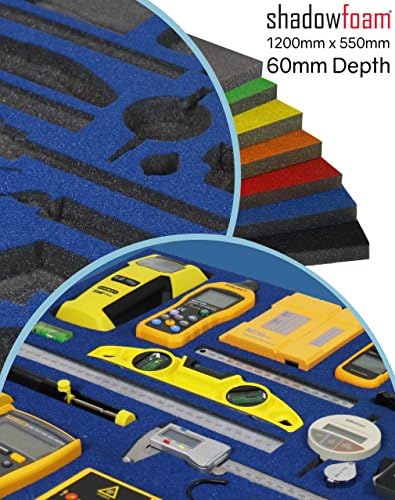 Blue Shadow Foam (60mm Depth) - Tool Organiser - Britool & Draper Blue | Tool Box Organisation | Motor Racing Organizer … (60mm)