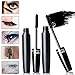 4D Silk Fiber Lash Mascara, Fiber Mascara, 4D Fiber Lash Mascara, Waterproof Long Lasting Eyelash Extension Warm Water Washable 4D Eyelash Mascara Makeup-Black