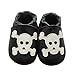 Sayoyo Baby Skull Soft Sole Black Leather Infant and Toddler Shoes 18-24months