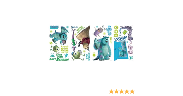 Disney Monsters Inc 31 Big Wall Decals Mike Sulley Boo Celia Room Decor Stickers Home Kitchen Amazon Com