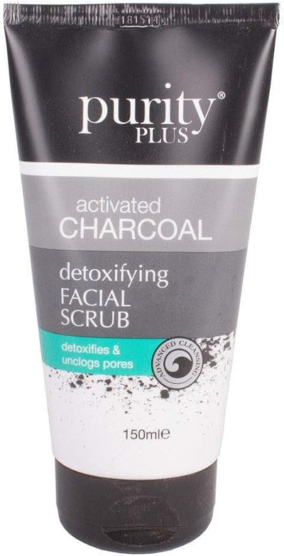 Purity Plus Charcoal Facial Scrub 150ML Detoxifying Unclog Pores