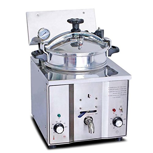 Click Here to See More Images Finlon Commercial Electric Countertop Pressure Fryer 16L Stainless Chicken Fish