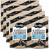 Darrell Lea Sugar Free Black Soft Australian Made Licorice 4oz (8) Bags - NON-GMO, Palm Oil Free, NO HFCS & Kosher - America'