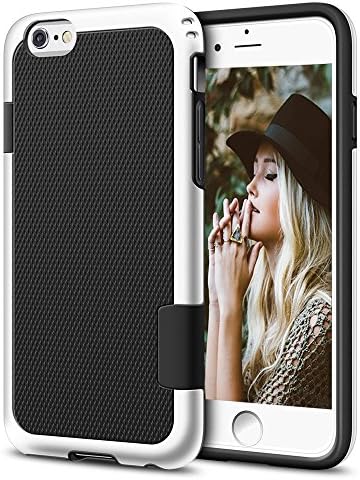 iPhone 6 Case, iPhone 6S Case EXSEK Hybrid Ultra Slim 3 Color Case Dual Layer [Anti-Slip] Soft Gel Bumper Rugged Case for iPhone 6/6S 4.7 Inch (Black)