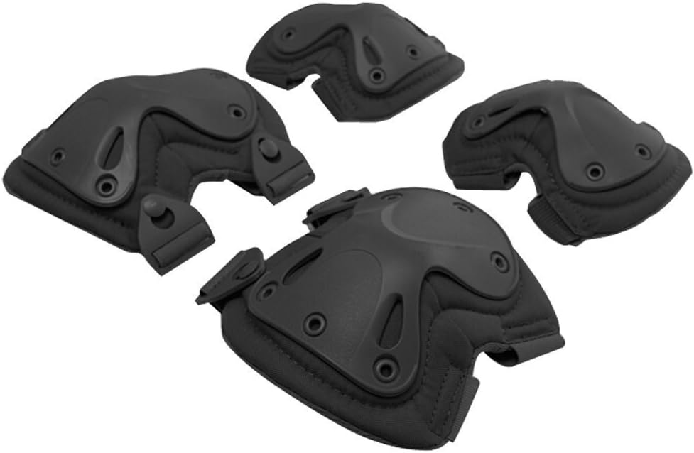 Outdoor Sports Safety Guard Gear, Tactical Combat Knee & Elbow Protective Pads Skate Knee Pad Black(2Knee Pad and 2Elbow Pad ) : Sports & Outdoors