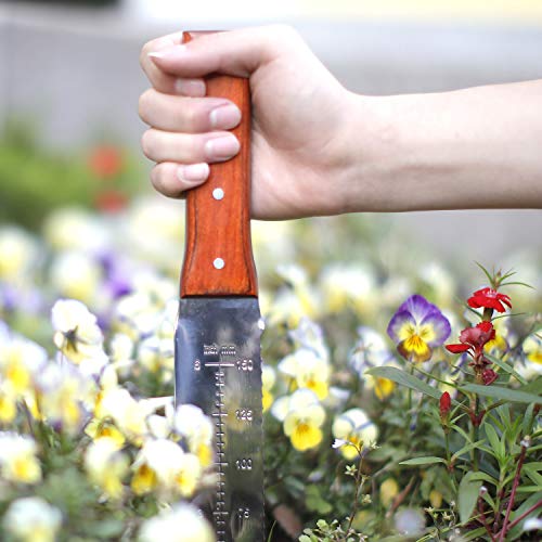 HAUSHOF Hori Hori Garden Knife, Weeding & Digging Tool, 7” Blade, Full