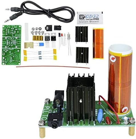 Luxuglow DIY Mini Tesla Coil Kit 15W Mini Plasma Speaker Kit Electronic Field Wireless Transmission Music Project Parts DC 15-24V