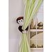 Curtain Critters ALGFMY240510COL Plush Safari Giraffe and Chocolate Monkey Curtain Tieback Collector Set