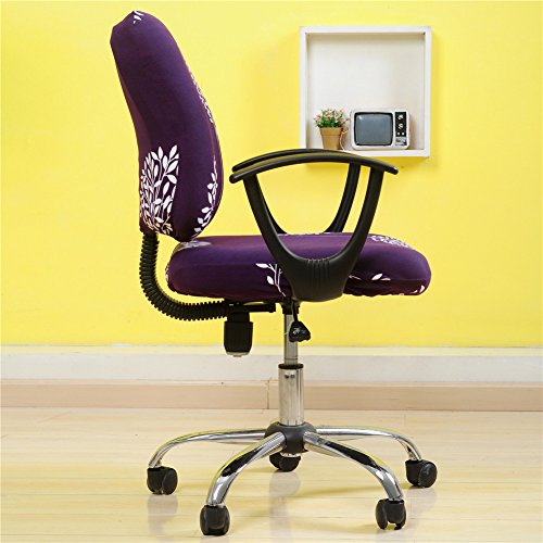 Office Computer Chair Cover Printing Rotating Armchair Cover Slipcover (G)