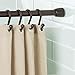 iDesign Cameo Metal Tension Rod, Adjustable Customizable Curtain Rod for Bathtub, Shower Stall, Closet, Doorway, 43-75 Inches,Dark Bronze