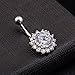 Calors Vitton Navel Jewelry Gold Plated Round Cut CZ Diamond Body Piercing Belly Button Rings Clear 57
