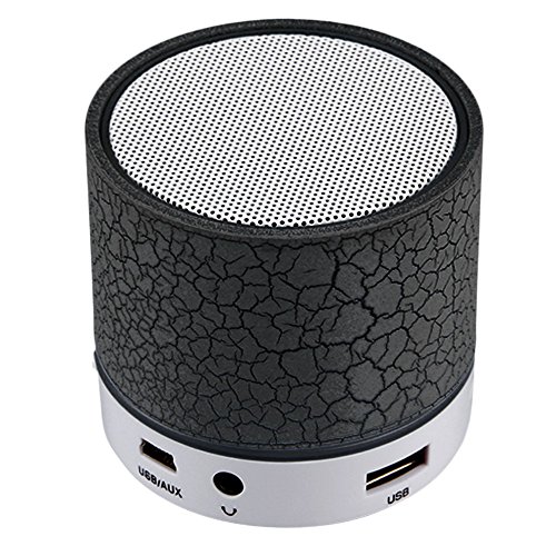 Sudroid Mini Wireless Bluetooth Speaker USB Music Sound Box Subwoofer with Mic (support TF Card) Black