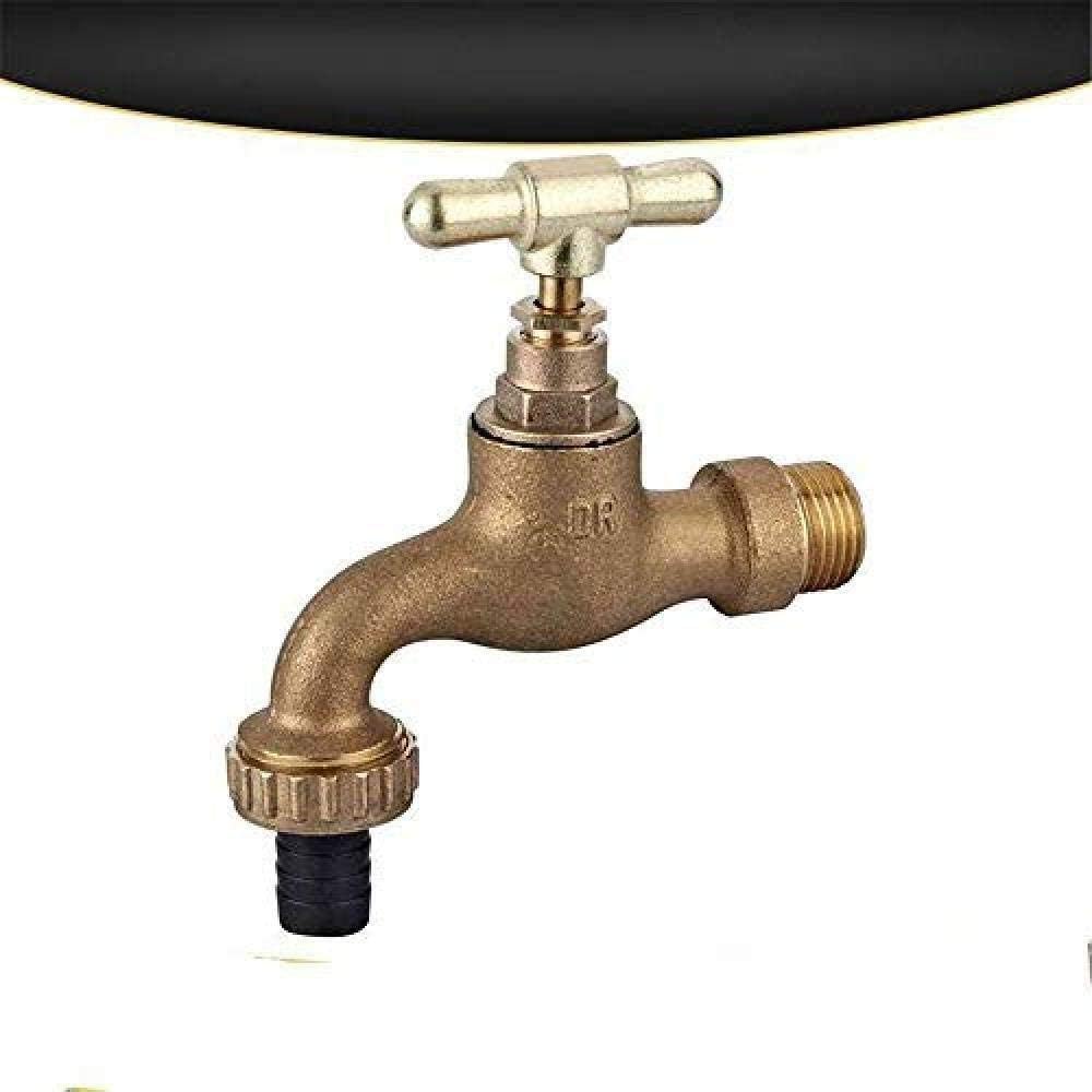 Grifo Doble Manguera Grifo De Jardín De Cobre Negro Doble Salida