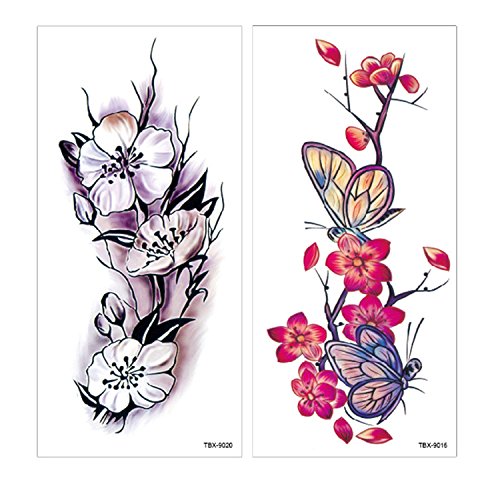 1 Flower+Temporary+Tattoos+Stickers+Blossoms